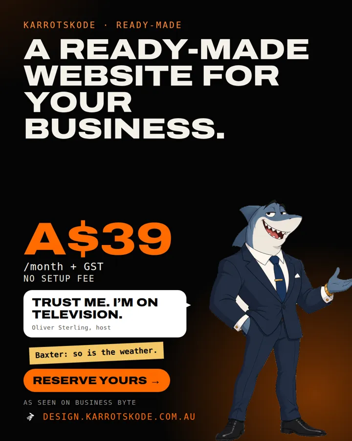 A KarrotsKode ad, interrupted by the Business Byte cast